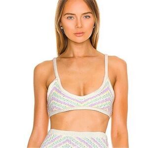 NWT For Love & Lemons Corinna Knit Bralette Size Small